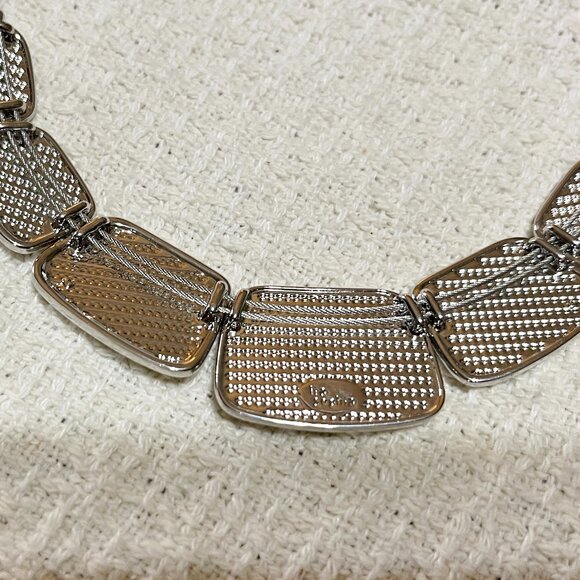 Vintage Lia Sophia Silver Tone 14" Choker Necklace - Picture 7 of 10